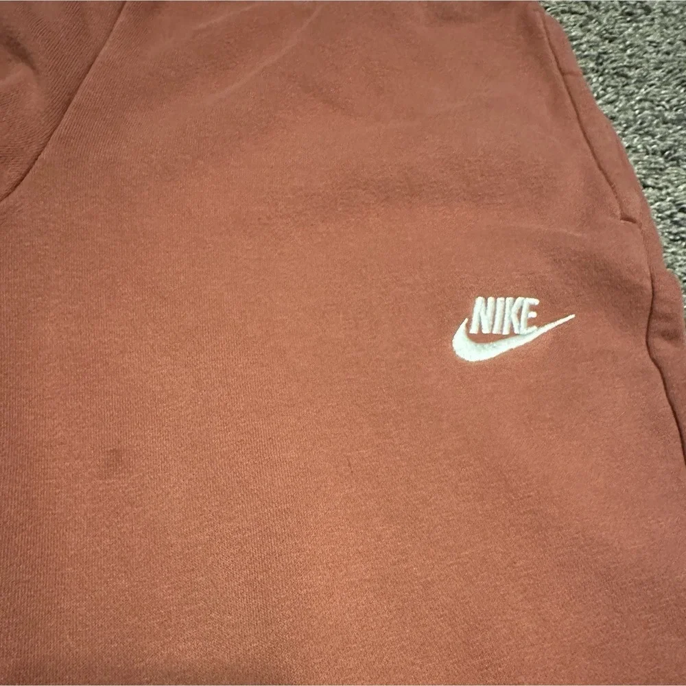 Nike Pants Girls L - Club Fleece Joggers Sweatpants DC7207-691 Cotton-Brick Red